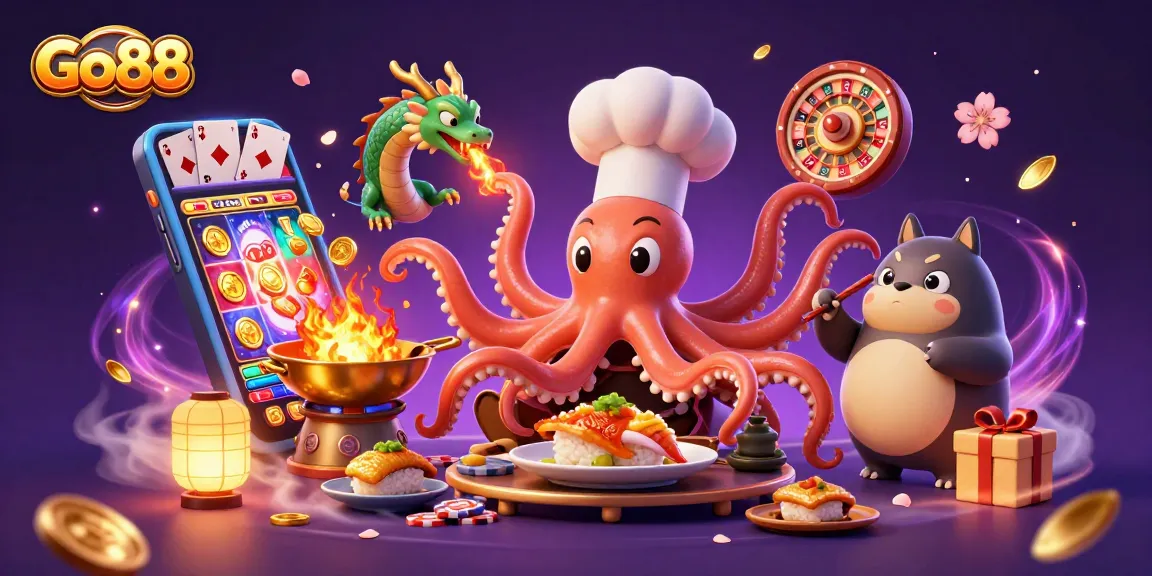 Experience the excitement of Go88 with vibrant characters and engaging game features in a dynamic casino scene.