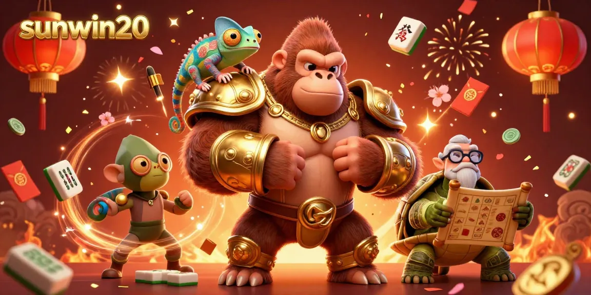 Engage in exciting gameplay at sunwin20 with colorful characters and gambling elements in a lively casino atmosphere.